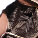 PRADA Shoulder Bag Taurillon Clemence Brown Gold Auth am12161V-22