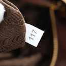 PRADA Shoulder Bag Taurillon Clemence Brown Gold Auth am12161V-23