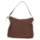 PRADA Shoulder Bag Taurillon Clemence Brown Gold Auth am12161V-3