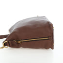 PRADA Shoulder Bag Taurillon Clemence Brown Gold Auth am12161V-4