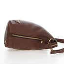 PRADA Shoulder Bag Taurillon Clemence Brown Gold Auth am12161V-5
