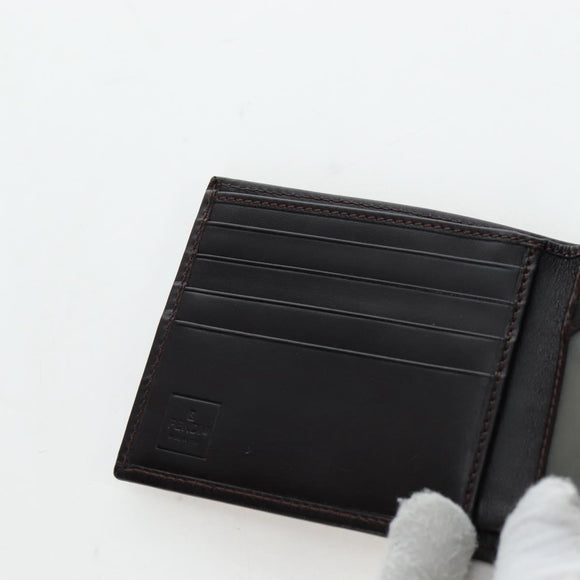 FENDI Zucca Canvas Bifold Wallet Black Brown Auth am12162V