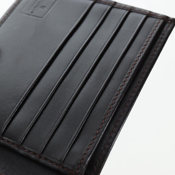 FENDI Zucca Canvas Bifold Wallet Black Brown Auth am12162V
