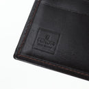 FENDI Zucca Canvas Bifold Wallet Black Brown Auth am12162V-16
