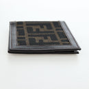 FENDI Zucca Canvas Bifold Wallet Black Brown Auth am12162V-5