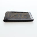 FENDI Zucca Canvas Bifold Wallet Black Brown Auth am12162V-7