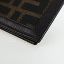 FENDI Zucca Canvas Bifold Wallet Black Brown Auth am12162V-9