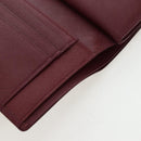 BURBERRY Kiss Lock Bifold Wallet PVC Canvas Bordeaux Gold Auth am12163V-16