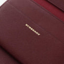 BURBERRY Kiss Lock Bifold Wallet PVC Canvas Bordeaux Gold Auth am12163V-17