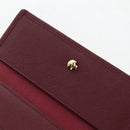 BURBERRY Kiss Lock Bifold Wallet PVC Canvas Bordeaux Gold Auth am12163V-18