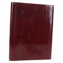 CARTIER Happy Birthday Note Cover Patent leather Bordeaux Gold Auth am12165V-1