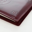 CARTIER Happy Birthday Note Cover Patent leather Bordeaux Gold Auth am12165V-10