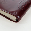 CARTIER Happy Birthday Note Cover Patent leather Bordeaux Gold Auth am12165V-13