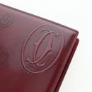 CARTIER Happy Birthday Note Cover Patent leather Bordeaux Gold Auth am12165V-14