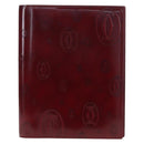 CARTIER Happy Birthday Note Cover Patent leather Bordeaux Gold Auth am12165V-2