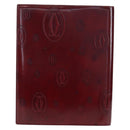 CARTIER Happy Birthday Note Cover Patent leather Bordeaux Gold Auth am12165V-3