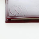 CARTIER Happy Birthday Note Cover Patent leather Bordeaux Gold Auth am12165V-8