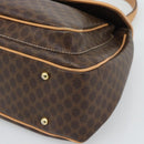 CELINE Macadam Canvas Hand Bag PVC Leather Brown Gold Auth am12166V-14