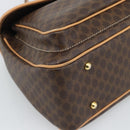 CELINE Macadam Canvas Hand Bag PVC Leather Brown Gold Auth am12166V-15
