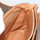 CELINE Macadam Canvas Hand Bag PVC Leather Brown Gold Auth am12166V-17