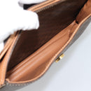 CELINE Macadam Canvas Hand Bag PVC Leather Brown Gold Auth am12166V-22