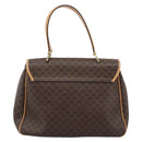 CELINE Macadam Canvas Hand Bag PVC Leather Brown Gold Auth am12166V-2
