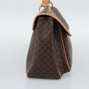 CELINE Macadam Canvas Hand Bag PVC Leather Brown Gold Auth am12166V-3