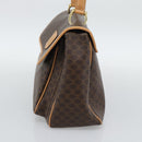 CELINE Macadam Canvas Hand Bag PVC Leather Brown Gold Auth am12166V-4
