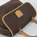 CELINE Macadam Canvas Hand Bag PVC Leather Brown Gold Auth am12166V-6