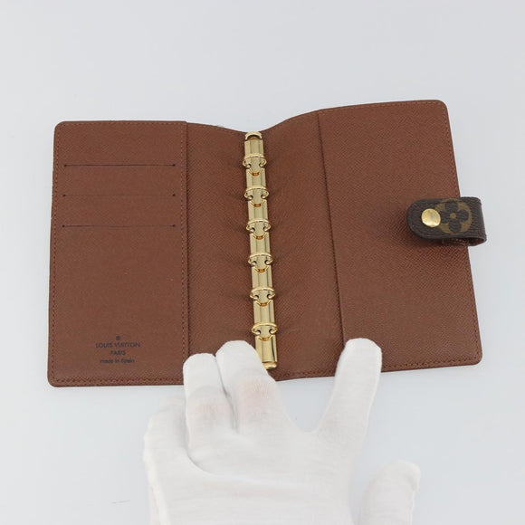 LOUIS VUITTON Monogram Agenda PM Day Planner Cover R20005 LV Auth am12167A
