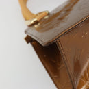 LOUIS VUITTON Monogram Vernis Mini Forsythe Hand Bag Bronze M91120 Auth am12170A-11