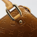 LOUIS VUITTON Monogram Vernis Mini Forsythe Hand Bag Bronze M91120 Auth am12170A-15