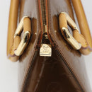 LOUIS VUITTON Monogram Vernis Mini Forsythe Hand Bag Bronze M91120 Auth am12170A-16