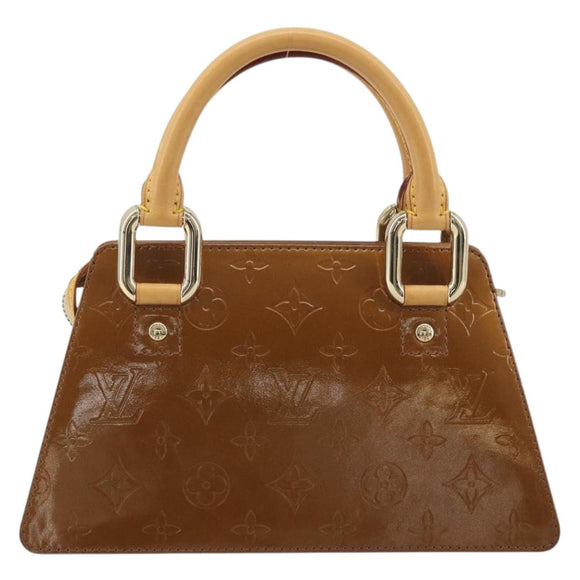 LOUIS VUITTON Monogram Vernis Mini Forsythe Hand Bag Bronze M91120 Auth am12170A