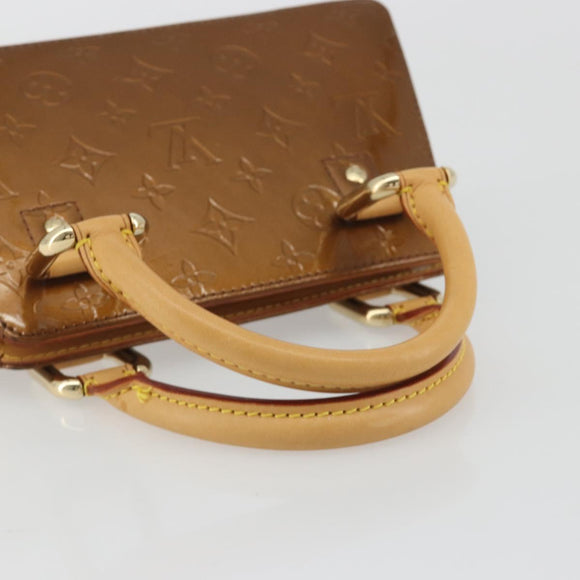 LOUIS VUITTON Monogram Vernis Mini Forsythe Hand Bag Bronze M91120 Auth am12170A