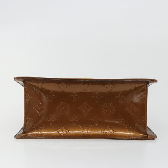 LOUIS VUITTON Monogram Vernis Mini Forsythe Hand Bag Bronze M91120 Auth am12170A