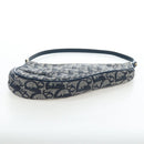 Christian Dior Trotter Canvas Saddle Pouch Navy Gold Auth am12177V-11