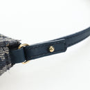 Christian Dior Trotter Canvas Saddle Pouch Navy Gold Auth am12177V-9