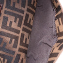 FENDI Zucca Canvas Mamma Baguette Shoulder Bag Black Brown Auth am12180V-24