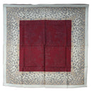 Christian Dior Leopard Scarf Silk Bordeaux Auth am12187M-12