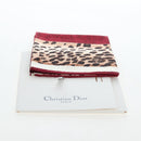 Christian Dior Leopard Scarf Silk Bordeaux Auth am12187M-15