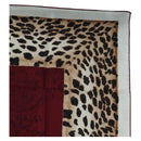 Christian Dior Leopard Scarf Silk Bordeaux Auth am12187M-4