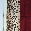 Christian Dior Leopard Scarf Silk Bordeaux Auth am12187M-5