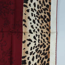 Christian Dior Leopard Scarf Silk Bordeaux Auth am12187M-7