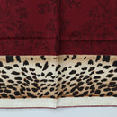 Christian Dior Leopard Scarf Silk Bordeaux Auth am12187M-9