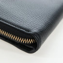 GUCCI Interlocking Round Long Wallet Leather Outlet Black 449397 Auth am12188V-15