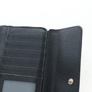 GUCCI Interlocking Round Long Wallet Leather Outlet Black 449397 Auth am12188V-21