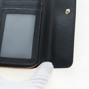 GUCCI Interlocking Round Long Wallet Leather Outlet Black 449397 Auth am12188V-22