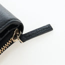GUCCI Interlocking Round Long Wallet Leather Outlet Black 449397 Auth am12188V-8