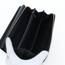 GUCCI Interlocking Round Long Wallet Leather Outlet Black 449397 Auth am12188V-24